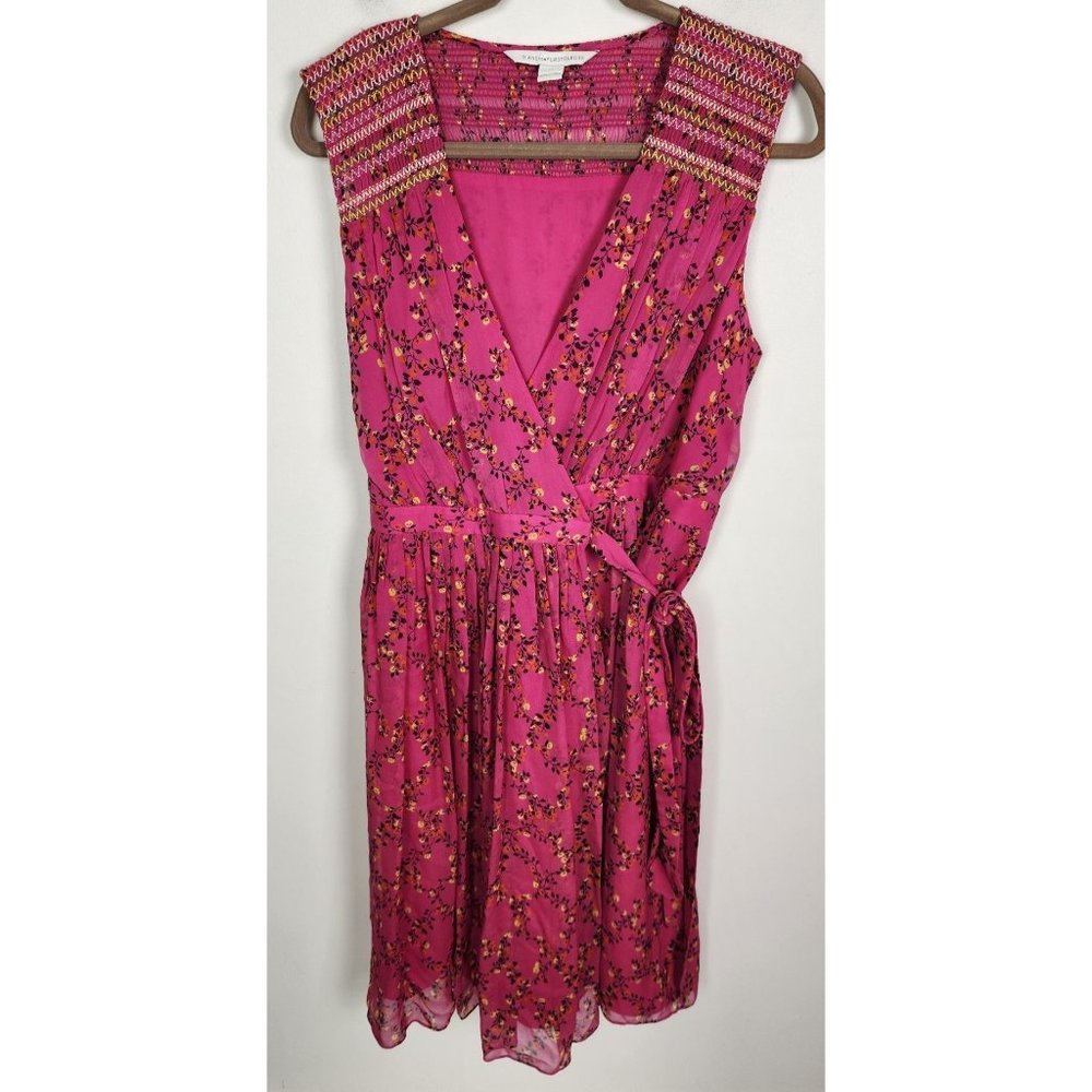 Diane Von Furstenberg Pink Floral Wrap Dress